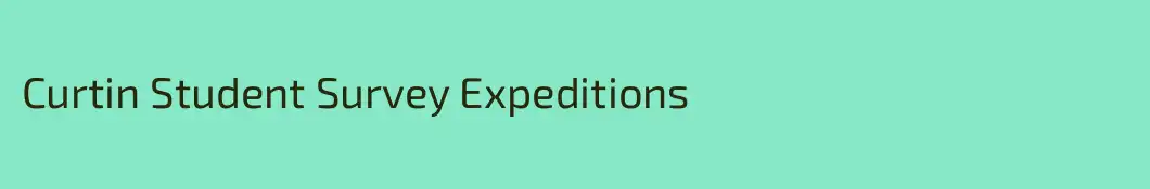 Curtin Student Survey Expeditions